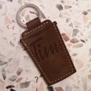 🇨🇦 Limited Edition Roots x Tim Horton's Leather Keyring/Purse Charm